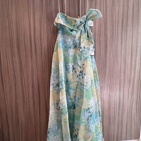 Adrianna Papell Strapless Floral Maxi Dress NWT Size 6 - Picture 1 of 3